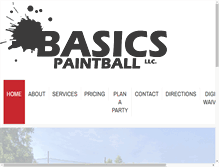 Tablet Screenshot of basicspaintball.com